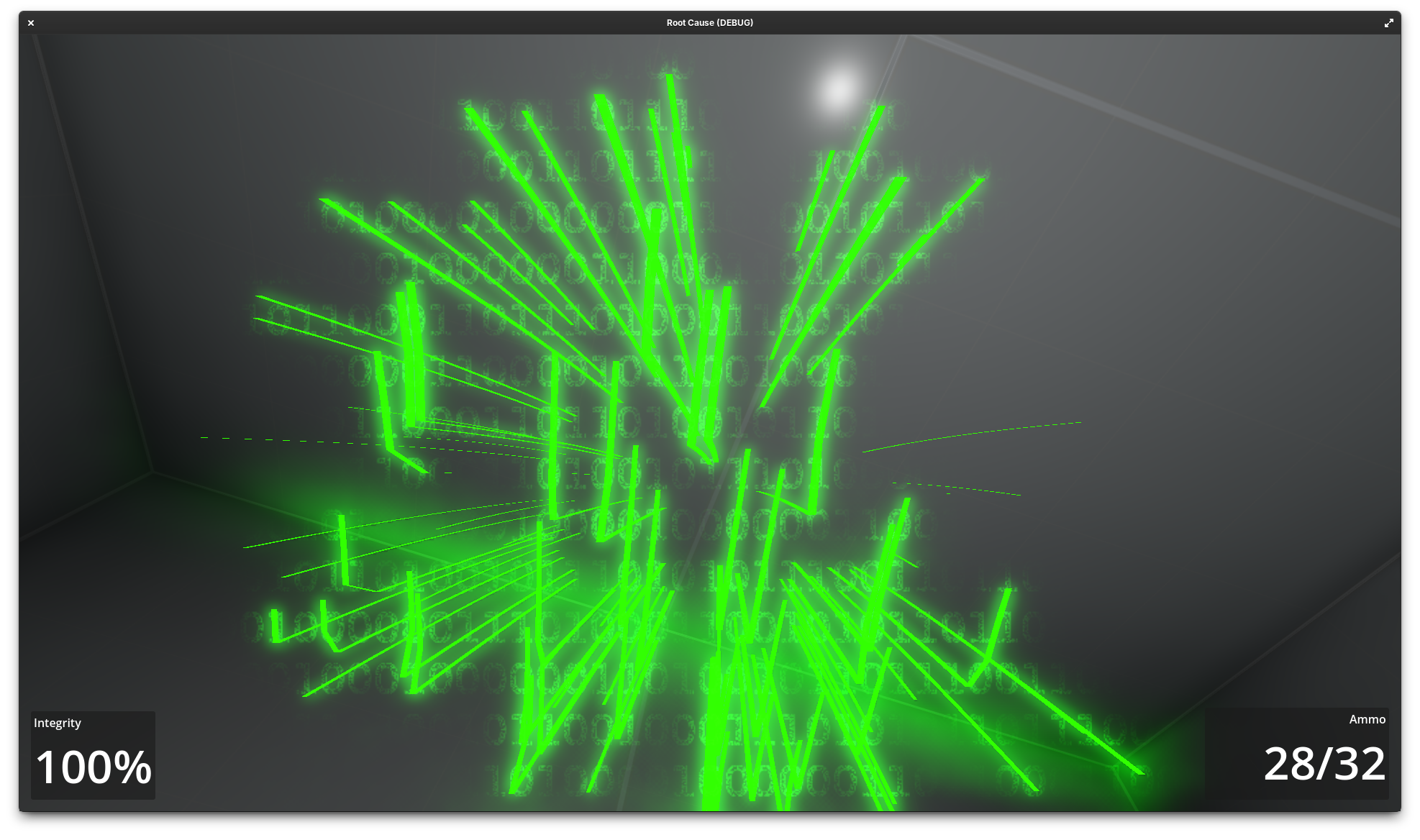 Hexadecimator glow map Hexadecimator particles effects. The glow illuminating binary on the screen